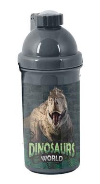 Ūdens pudele Paso Dinosaur 11P-07695, pelēka krās., plastmasa, 0.5 l