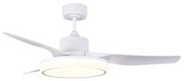 Laeventilaator koos lambiga CristalRecord Aran, 36 W, 1 tk, valge v.