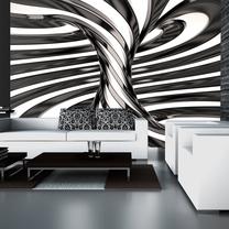 Fototapete Artgeist Black And White Swirl, 280 cm x 280 cm