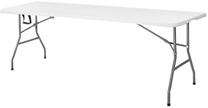 Stovyklavimo stalas Springos Banquet, balta sp./pilka sp., 240 cm x 75 cm x 75 cm