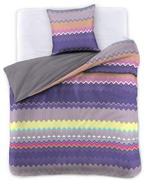 Gultas veļas komplekts DecoKing Violet Fusion, daudzkrāsaina, 80 x 80 cm, 155 x 220 cm
