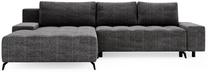 Sofa-lova Polak Meble Lars, juoda sp., 305 x 208 cm x 88 cm