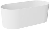 Vonia, laisvai pastatoma Besco Lova, 160 cm x 74 cm x 57.5 cm, ovalas, balta sp./chromo sp.