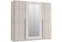 Spinta Forte HLRS841S-P79, ąžuolo sp./balta sp., 59 cm x 227.5 cm x 212.9 cm
