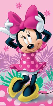 Vaikiškas rankšluostis Minnie Pink 02, rožinė sp., 140 cm x 70 cm
