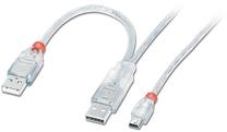 Vads Lindy Mini USB B male, USB x 2, 2 m