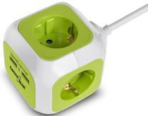 Prekė su pažeista pakuote. Lizdas GreenBlue MagicCube GB118, su įžeminimu, balta sp./žalia sp.