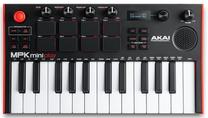 MIDI klaviatūra AKAI MPK Mini Play MK3, juoda sp./raudona sp.