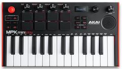 MIDI klaviatūra AKAI MPK Mini Play MK3, juoda sp./raudona sp.