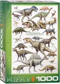 Dėlionė Eurographics Dinosaurs Of The Cretaceous Period 6000-0098, 67.6 cm x 48.9 cm, 1000 vnt., įvairių spalvų