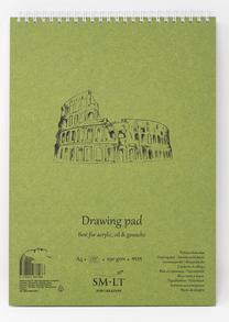 Piešimo popierius Smiltainis Drawing Pad, A4, 290 g/m², balta sp., 29.7 cm x 21 cm, 20 lapų vnt.
