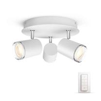 Šviestuvas lubų Philips Hue Adore Hue 915005631201, GU10, 3 x 5.5 W, balta sp. / balta sp.
