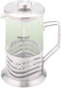 Kavinukas French Press KingHoff Kh-4833, 0.350 l, sidabro sp.