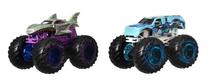 Игрушечный внедорожник Mattel Hot Wheels Monster Trucks Shark Wreak Undead Great White VsTown Hauler Mecha Orca HCL72, 1:64, многоцветный