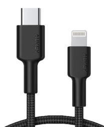 Vads Aukey CB-CL02 CB-CL02 USB 3.0, USB Type-C male, 1.2 m, melna krās.