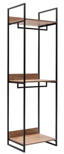 Pastatoma lentyna Kalune Design Dynamic 01, juoda sp./pušies sp, 225 cm x 64 cm x 52 cm