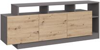 ТВ стол Forte, дубовый цв./серый цв., 184.6 см x 441 см x 71.5 см