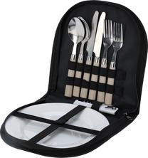 Servēšanas komplekts 170491900, balta krās./melna krās., plastmasa/nerūsējošais tērauds/poliesters