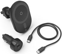 Automobilinis belaidis įkroviklis - laikiklis Hama MagCharge Car FC15, Magnetic, juoda sp., 15 W