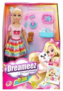 Lelle ar aksesuāriem Dreameez Funville Doggy Day Care Set, rozā krās.