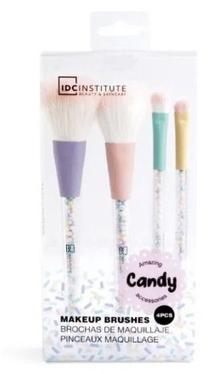 Dekoratīvās kosmētikas otu komplekts IDC Institute Candy, 4 gab., daudzkrāsaina