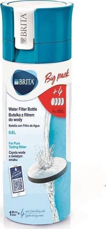 Ūdens filtra krūze Brita Fill & Go, 0.6 l, zila krās.