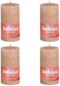 Žvakė, cilindrinė Bolsius Shine, 60 h, 4 vnt., rožinė sp.