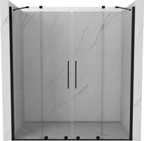 Dušo durys Mexen Velar Duo, 150 cm x 200 cm, juoda sp./grūdintas