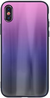 Telefona vāciņš OEM Aurora, melna krās./violeta krās., Apple