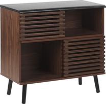 Komoda Beliani Perth, ruda sp./juoda sp., 80 cm x 80 cm x 40 cm
