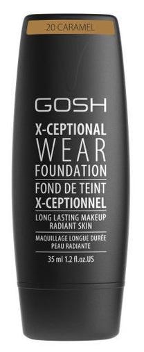 Skystas makiažo pagrindas Gosh X-Ceptional Wear, 20 caramel, 35 ml