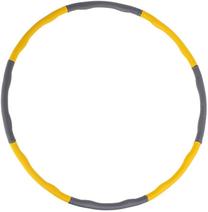 Vingrošanas riņķi Hula Hoop, 85 cm, 0.8 kg, dzeltena krās./pelēka krās.