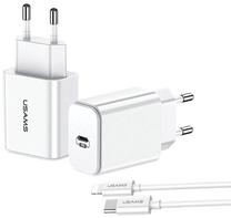 Telefono įkroviklis Usams, USB Type C/AC/DC