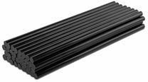 Klijų strypelis Bradas, 30 cm x 1.1 cm, juoda sp., 1 kg, 34 vnt.