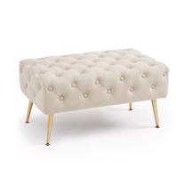 Pufas Akord Madrid, smėlio sp., 80 cm x 42 cm x 41 cm