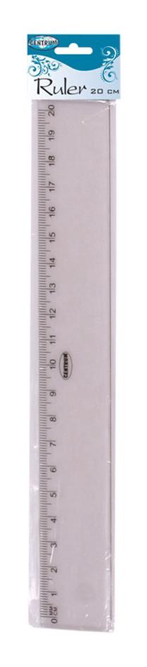 Liniuotė Centrum 80726, 20 cm, plastikas, skaidri sp.