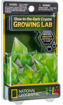 Набор для выращивания кристаллов National Geographic Growing Lab Glow In The Dark Crystal, зеленый цв.