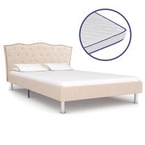 Lova pusantros vietos VLX With Mattress 277041, 120 x 200 cm, smėlio sp., su čiužiniu, su grotelėmis