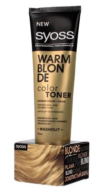 Toneri Syoss Color Toner, warm blonde krās., 150000 ml