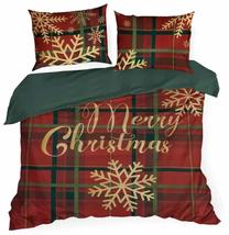 Kalėdinis patalynės užvalkalų komplektas Estrella PTT-023, raudonas/žalias, 200 x 220 cm