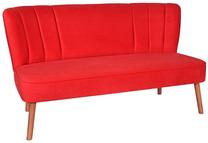Sofa Hanah Home Moon River 2-Seat, raudona sp., 140 x 71 cm x 78 cm