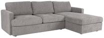 Kampinė sofa Home4you York RC, pilka sp., 256 x 163 cm x 85 cm