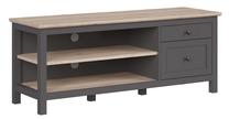 TV staliukas Bocage, ąžuolo/pilka, 164 cm x 51 cm x 65 cm
