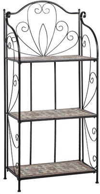 Pastatoma lentyna Home4you Mosaic, juoda sp., 128 cm x 30 cm x 60 cm