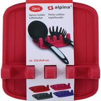 Подставка под ложку Alpina, 15 см, красный цв., 2 шт.
