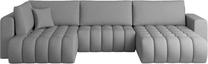 Kampinė sofa Bonito Flores 4, pilka sp., dešininė, 170 x 340 cm x 92 cm