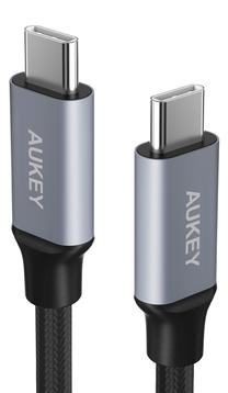 Laidas Aukey, USB Type C, juoda sp.