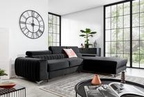 Kampinė sofa Grayson Velvetmat 6, tamsiai pilka sp., dešininė, 205 x 278 cm x 92 cm