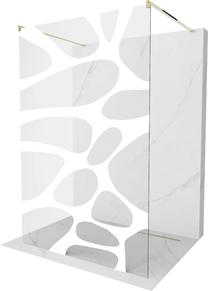 Dušas siena Mexen Kioto Walk-in, 100 cm x 200 cm, zelta krās./balta krās./rūdītais