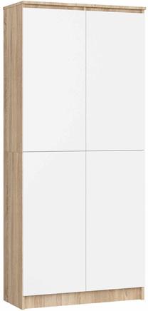 Spinta Akord Furniture Factory R80, ąžuolo sp./balta sp., 80 cm x 35 cm x 180 cm